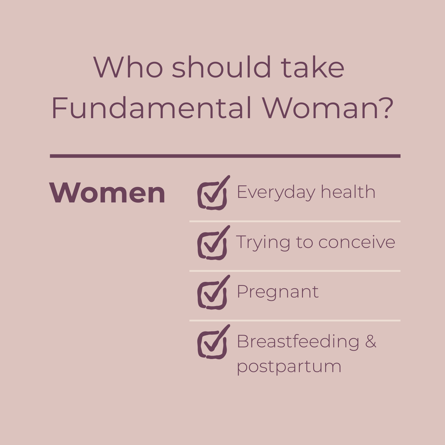 Fundamental Woman | All-stage nutritional foundation