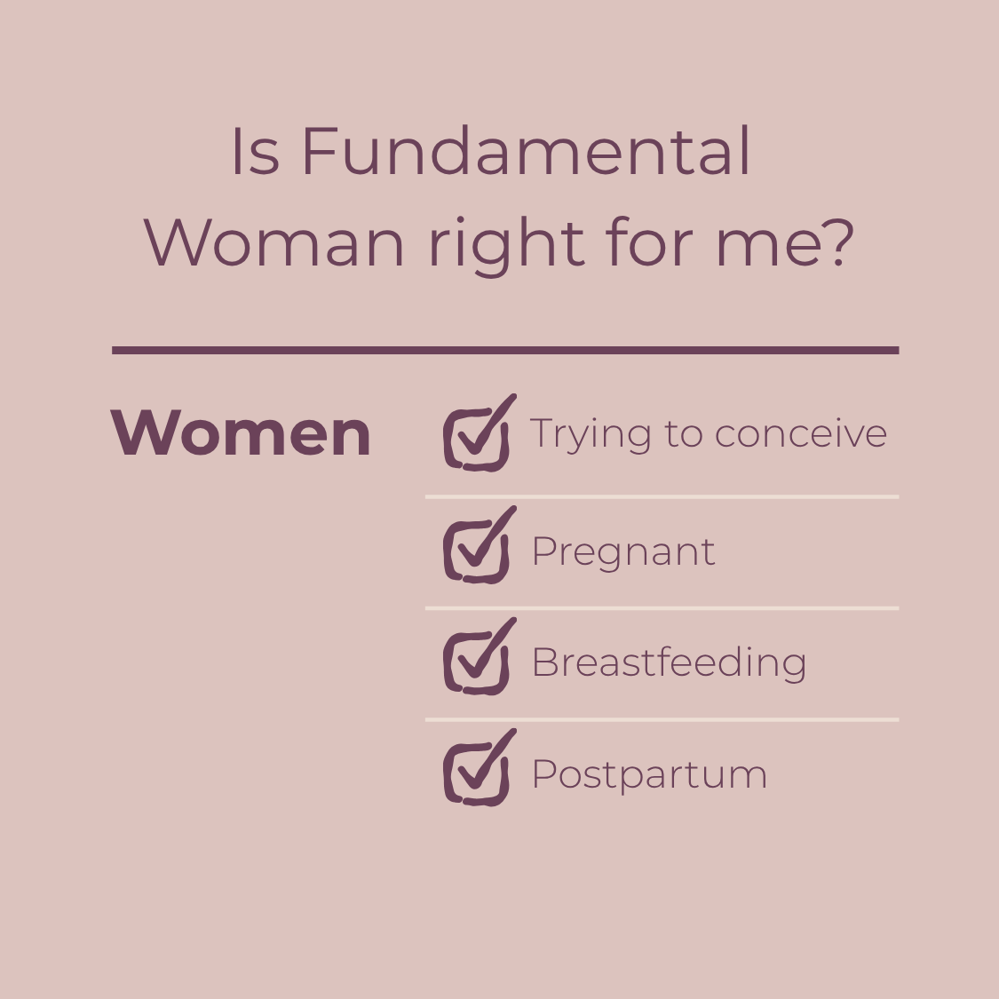 Fundamental Woman | All-stage nutritional foundation